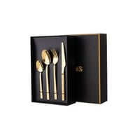 طقم ملاعق سفرة 24 قطعة ذهبي