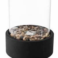 ديكور مدفأة دائرية محمولة تعمل بالايثانول باللون ا...