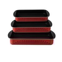 طقم صواني فرن من شركة FAST معدن مستطيل بطلاء مانع...