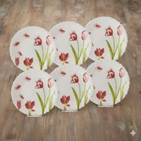 طقم صحون لومينارك فرنسي 6 قطعة مقاس 18 سم