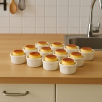 زبادي حلا بورسلان ابيض 12 قطعة