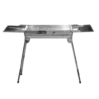 منقل شواء استيل متحرك مع غطاء