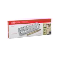 قالب معجنات معدني 12 فتحة مع فرادة وفرشات