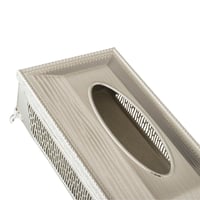 سلة وعلبة مناديل معدن فضي