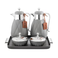 طقم ترامس لوفر 2 قطعة 1 لتر مع تبسي وتمريات بلاستي...