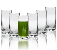 طقم كاسات ماء زجاج شفاف لونا 6 قطعة 375 مل باشاباش...