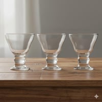 طقم كاسات حلا وايس كريم زجاج 3 قطعة 225 مل