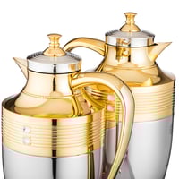 السيف طقم ترامس عبق شاي وقهوة نيكل وذهبي 2 قطعة