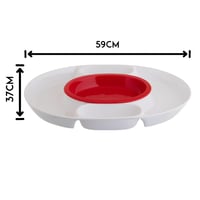 سيرفس بورسلان ابيض احمر مقاس كبير