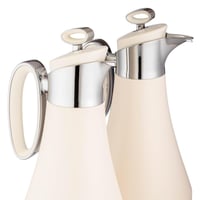 طقم ترامس لوفر 2 قطعة معدن ابيض وفضي ( 1 لتر لكل ق...