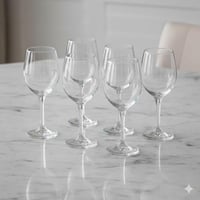 طقم كاسات عصير زجاج شفاف 6 قطعة 320 مل