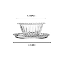 طقم زبادي حلا ومكسرات زجاج مخطط 12 قطعة ( 6 اشخاص...