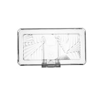 طقم صحون تقديم زجاج تركي مزخرف مستطيل 2 قطعة