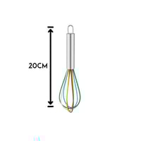 خفاق يدوي استيل وسيليكون مقاس 20 سم