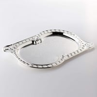 صينية تقديم معدن فضي مفرد