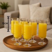 كاسات عصير ترحيبي ميني زجاج 95 مل 6 قطعة