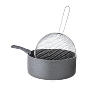 قدر قلي جرانيت تركي مع مصفى مقاس 24 سم رصاصي