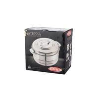 حافظة طعام اثينا معدن استيل وذهبي 4 لتر