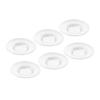 اطباق شاي معدن فضي 6 قطعة مقاس 12 سم استيل هندي