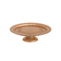 صحن كيك زجاج تركي بقاعدة مقاس 32 سم