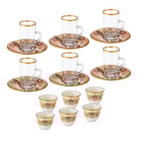 طقم شاي وقهوة 18 قطعة مجموعة الامبراطورة