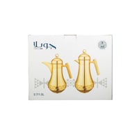 طقم ترامس جويلا من شركة السيف نيكل وذهبي مطفي 2 قط...