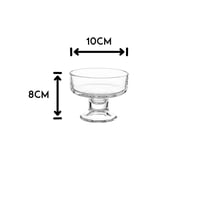 طقم كاسات ايس كريم وسلطات الفواكه زجاج محجر 6 قطعة