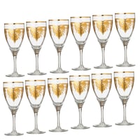 طقم كريستال تركي 75 قطعة ذهبي