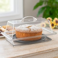 حافظة كيك ومعجنات اكريلك شفاف بغطاء مقاس 40*22 سم