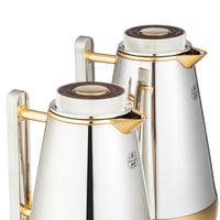 السيف طقم ترامس ليليا 2 قطعة نيكل ذهبي سادة وخشبي...