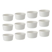 زبادي حلا بورسلان ابيض 12 قطعة