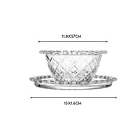 طقم زبادي حلا ومكسرات زجاج مربعات 12 قطعة ( 6 اشخا...