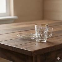 طقم فناجين شاي زجاج ذهبي 12 قطعة