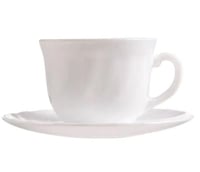 طقم عشاء اركوبال ابيض سادة 38 قطعة 6 اشخاص