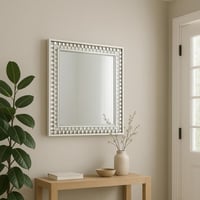 مراية مدخل خشب ديزاين كريستالات مربعة مقاس 65*50 س...