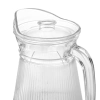 طقم جك وكاسات زجاج مخطط 5 قطعة