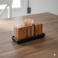 طقم ملاحات وحامل اعواد اسنان سيراميك