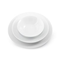 طقم عشاء بورسلان ابيض سادة 30 قطعة ( 6 اشخاص )