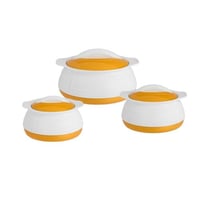 طقم حافظات طعام MILTON ابيض و اصفر 3 قطع