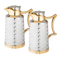 طقم ترامس النجمة 2 قطعة كروم و ذهبي 1 لتر