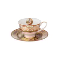 فنجان شاي بورسلان ذهبي لميع فاخر 2 قطعة كليوبترا 1...