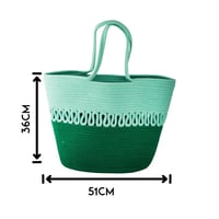 شنطة رحلات قطني لون اخضر