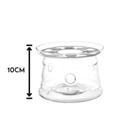 قاعدة براد ودلة زجاج مع غطاء معدن