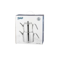 ايليف طقم ابريق شاي سماور استيل سادة السيف