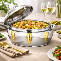 حافظة طعام السيف NAB استيل هندي بغطاء قفل فضي وذهب...