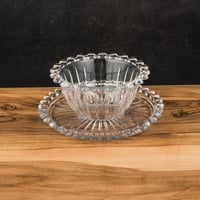 طقم زبادي حلا ومكسرات زجاج مخطط 12 قطعة ( 6 اشخاص...