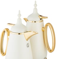 طقم ترامس هتان ابيض ذهبي مطفي 2 قطعة