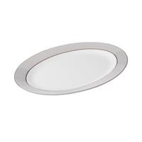 سرفيس رز بورسلان ابيض بيضاوي منقط ذهبي مقاس 34*23...