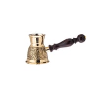 جزوة قهوة نحاس هندي ذهبي مقاس 8.5 ( 2 فنجان )