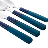 طقم ملاعق خدمة استيل 24 قطعة يد بلاستيك ( 6 اشخاص...